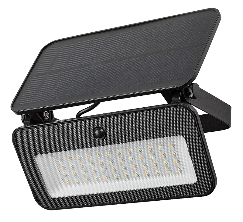 Tarcal – LED соларна стенна лампа в черно с бяло стъкло, 190×175мм, 8W, 3000-6500K
