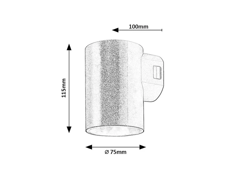 Urfa – LED външна стенна лампа в бяло, Ø75мм, 9W, 2700-6500K, IP65