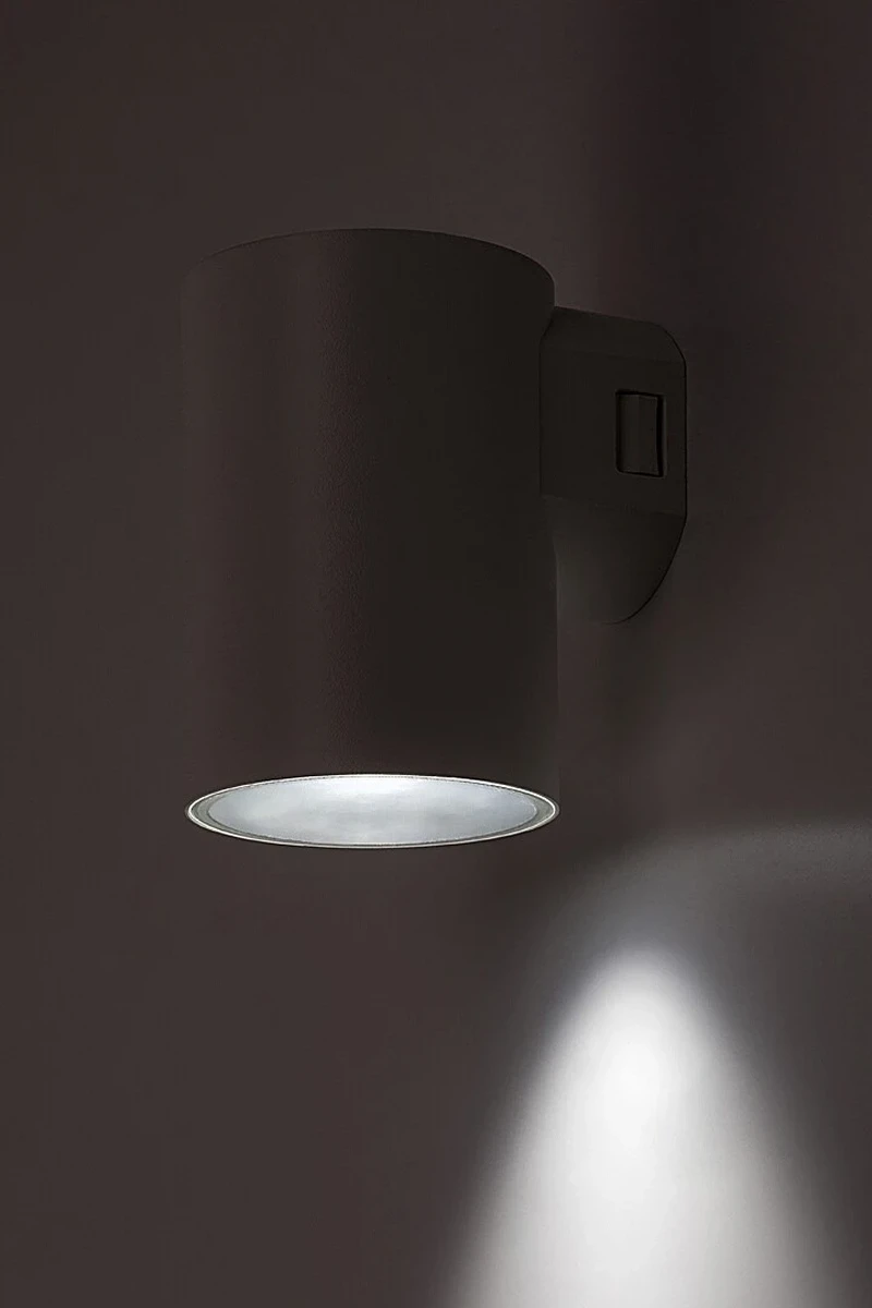 Urfa – LED външна стенна лампа в бяло, Ø75мм, 9W, 2700-6500K, IP65