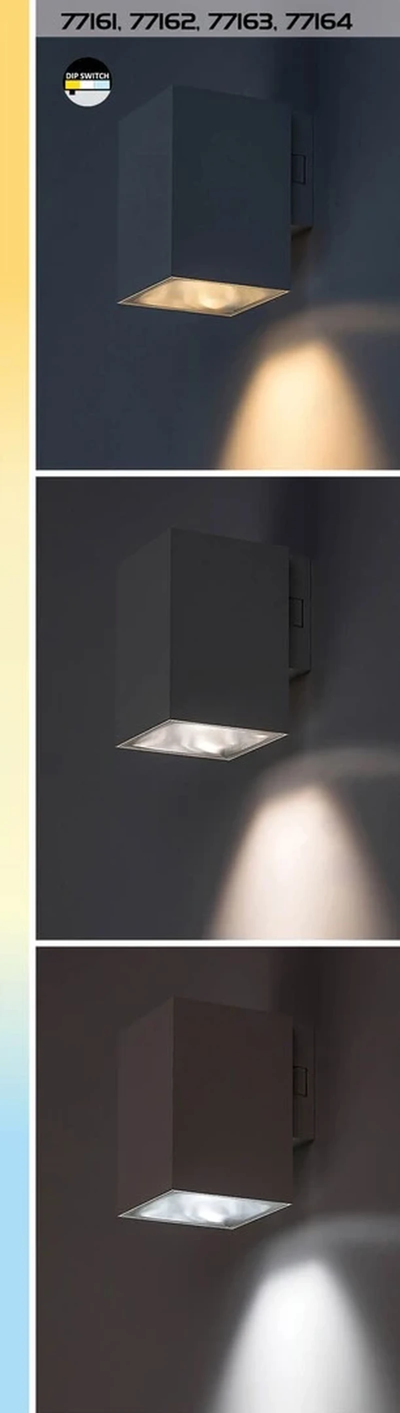 Urfa – LED външна стенна лампа в бяло, 75×160мм, 18W, 2700-6500K, IP65