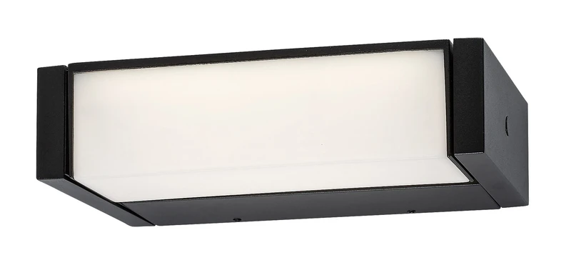 Cubbington – LED външен аплик в черно с бял дифузер, 230×130мм, 18W, 4000K, IP54