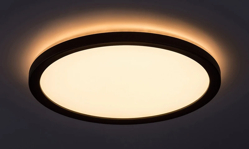 Inverness – LED плафон за тераса в черно/бяло, Ø280мм, 15W, 2700-6500K
