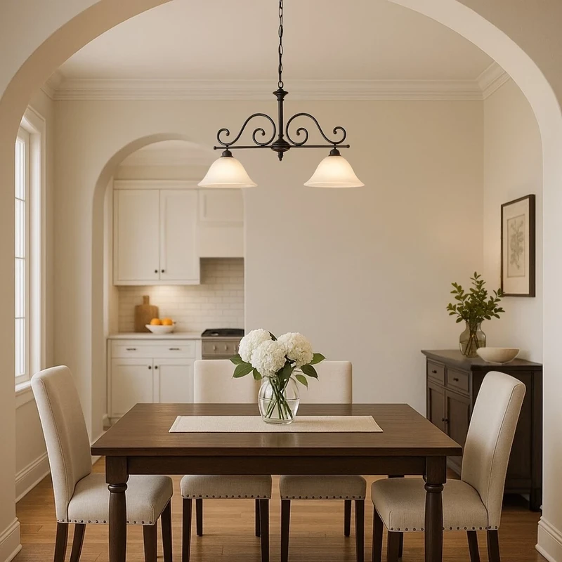 Dorothea – полилей в средиземноморски стил, черен мат с бял алабастър, 720мм, 2×E27