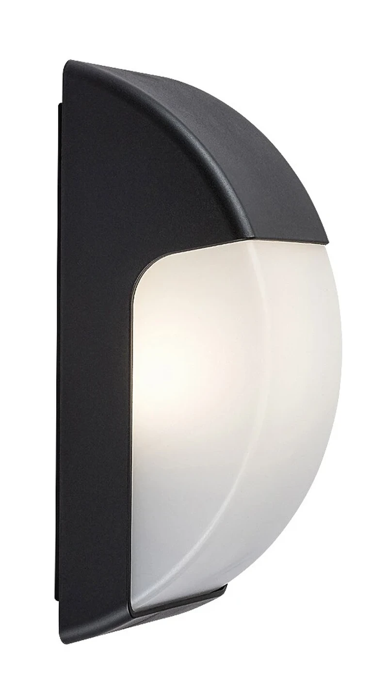 Opole – LED външна стенна лампа в матово черно, 130×320мм, 1×E27, IP65