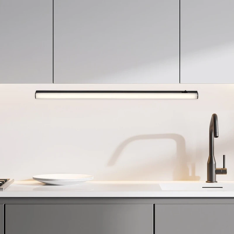 Greg – LED осветление за кухня в черно/бяло, 1185мм, 18W, 4000K
