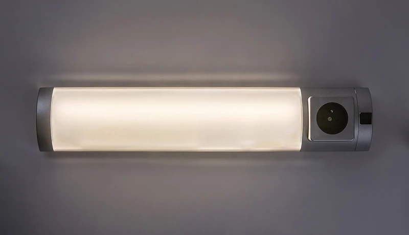 Soft 2E – LED осветление за кухня в сребрист алуминий, 450мм, 5W, 4000K