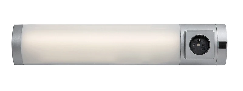 Осветление за шкаф Soft 2E – LED осветление за кухня в сребрист алуминий, 450мм, 5W, 4000K