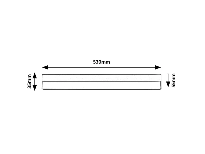 Band2 – LED осветление за кухня в черно/бяло, 530мм, 14W, 4000K