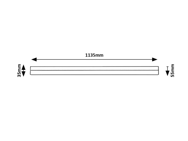 Band2 – LED осветление за кухня в черно/бяло, 1135мм, 24W, 4000K