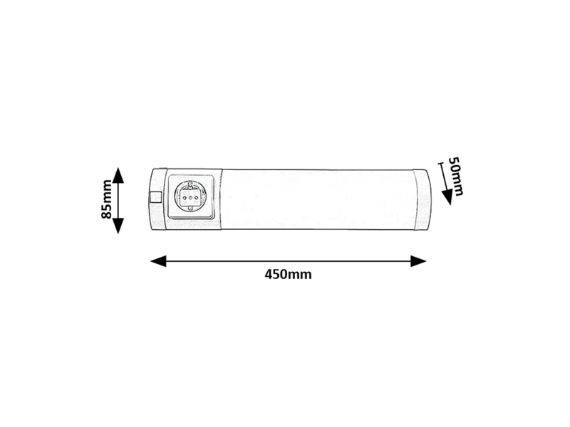Soft2 – LED осветление за кухня в сребристо, 450мм, 5W, 4000K