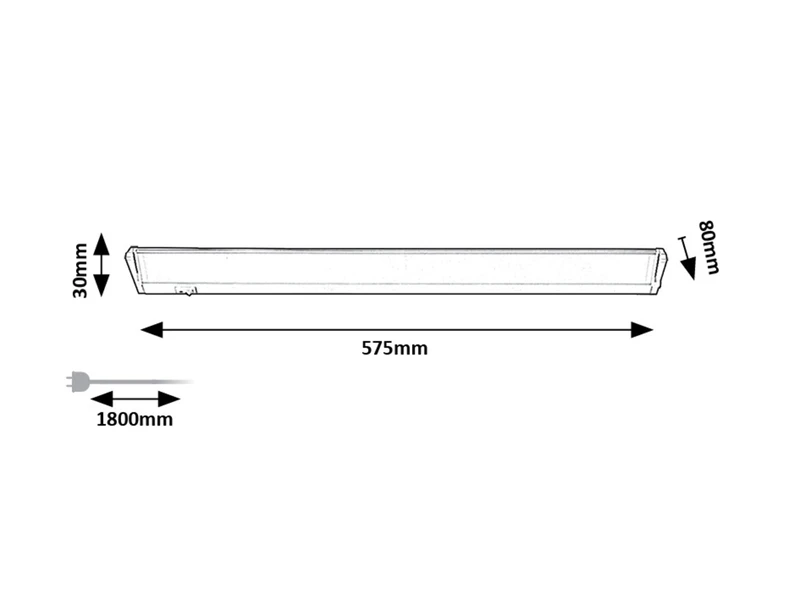 Easylight2 – LED осветление за кухня в сребристо/бяло, 575мм, 10W, 4000K