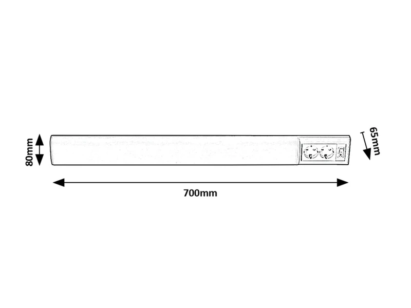 Bath2 – LED осветление за кухня в бяло, 700мм, 15W, 4000K