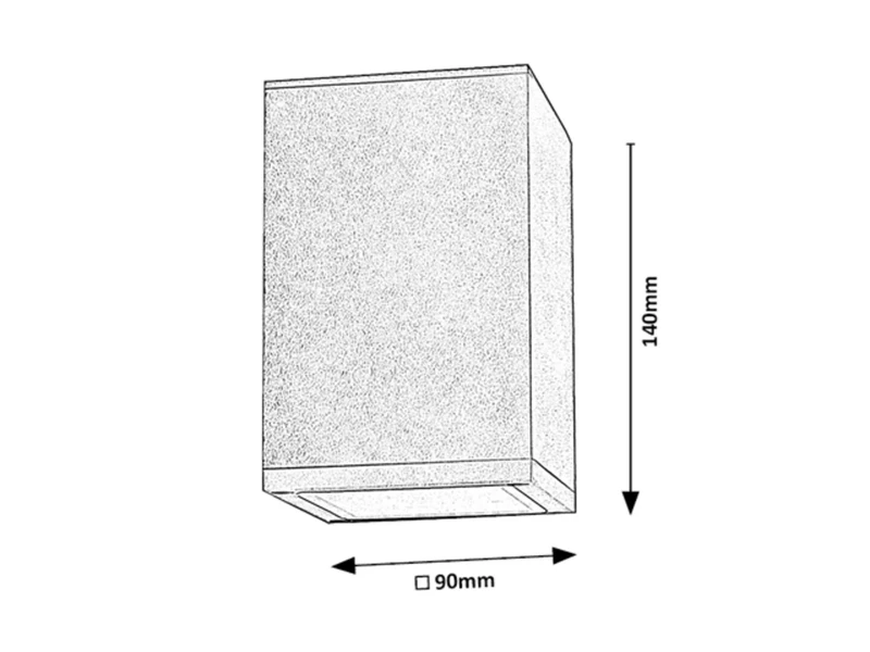 Zombor – външен плафон в антрацит с опалово стъкло, 90×90мм, GU10, IP54