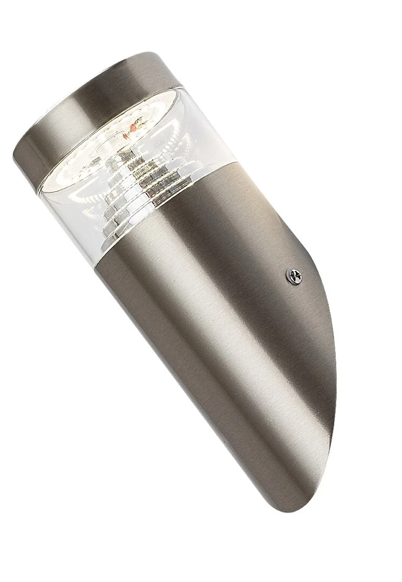 Lisbon – LED външен аплик от неръждаема стомана, Ø80мм, 7W, 4000K, IP54