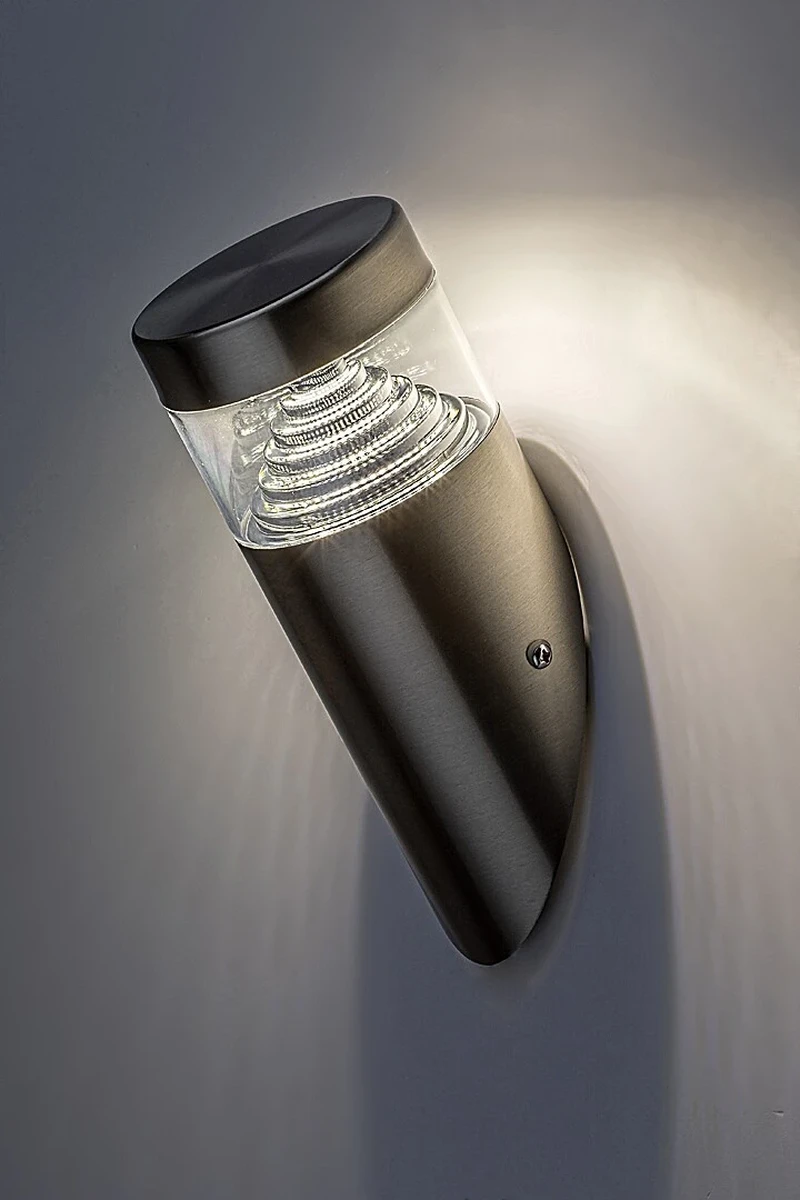 Lisbon – LED външен аплик от неръждаема стомана, Ø80мм, 7W, 4000K, IP54