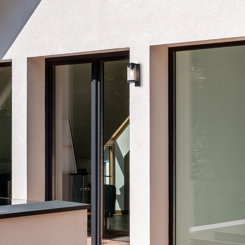 Silistra – външна стенна лампа с датчик в антрацит, 290мм, 1×E27, IP44
