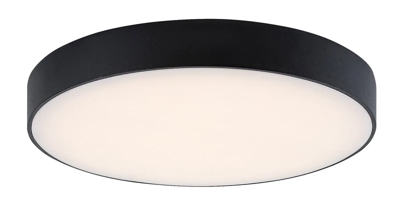 Tartu – LED плафон за тераса в черен мат, Ø300мм, 24W, 2800-6000K, IP44