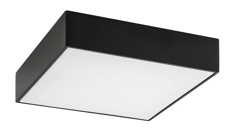 Tartu – LED плафон за тераса в черен мат, 175×175мм, 18W, 2800-6000K, IP44