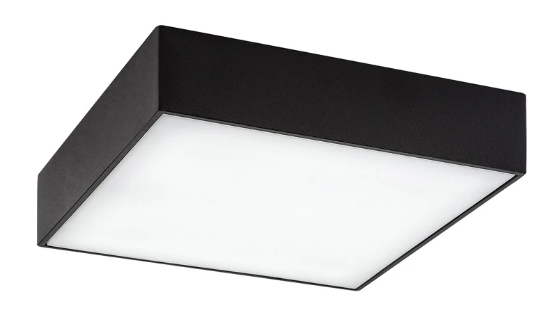 Tartu – LED плафон за тераса в черен мат, 175×175мм, 18W, 2800-6000K, IP44