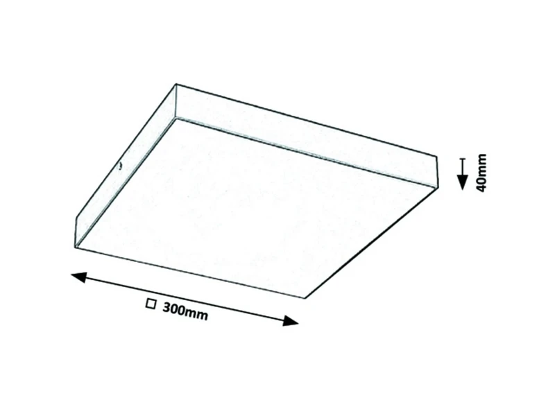 Tartu – LED плафон за тераса в черен мат, 300×300мм, 24W, 2800-6000K, IP44