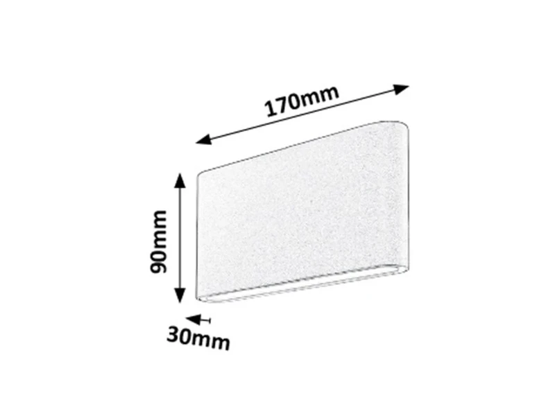 Nesna – LED външна стенна лампа в антрацит с опалово стъкло, 170×90мм, 12W, 3000K