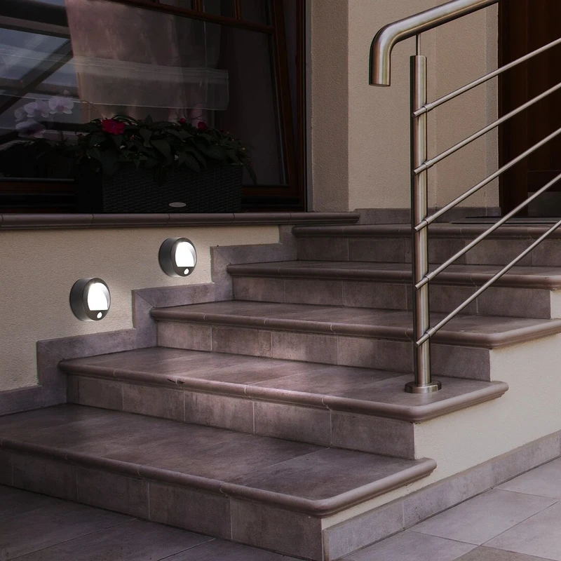 Amarillo – LED стенна лампа за външен монтаж в черно, Ø110мм, 1.5W, 3000K, IP44