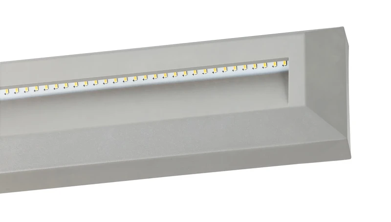 Pueblo – LED външна вградена лампа в сиво, 230×80мм, 1.6W, 4000K, IP65