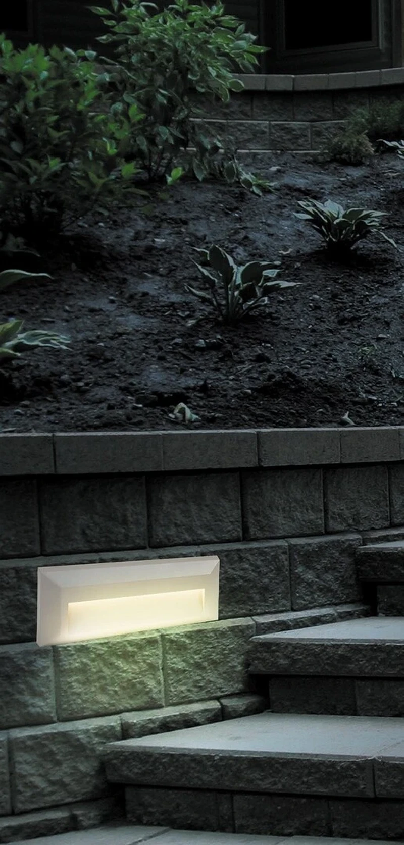 Pueblo – LED външна вградена лампа в сиво, 230×80мм, 1.6W, 4000K, IP65