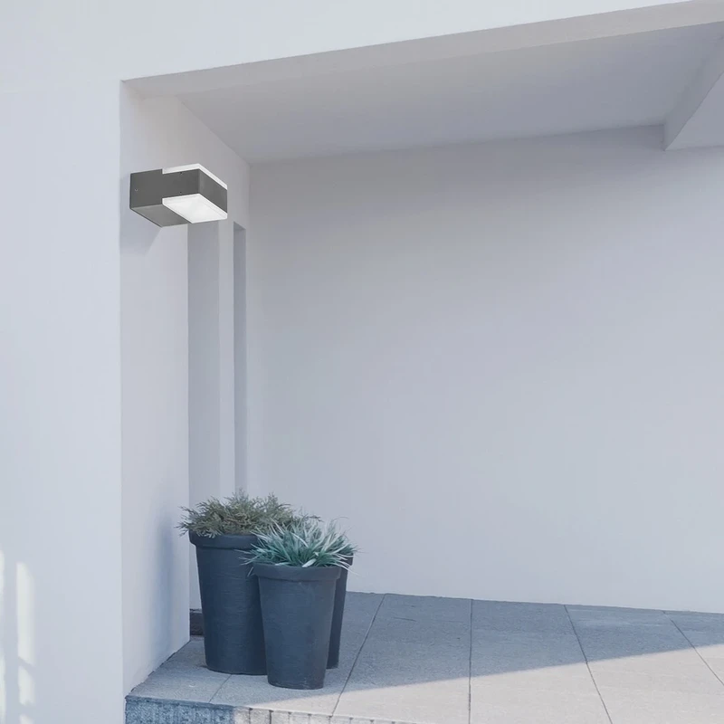 Bona – LED външна стенна лампа в антрацит, 110×56мм, 9W, 4000K, IP54