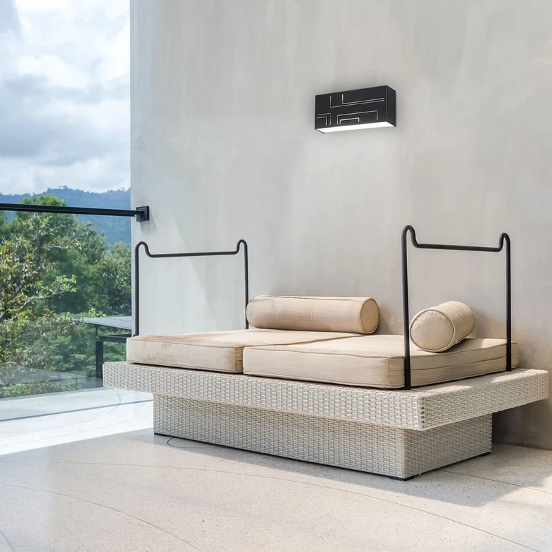 Maribor – LED външен аплик в черно с бял дифузер, 265×104мм, 12W, 4000K, IP65