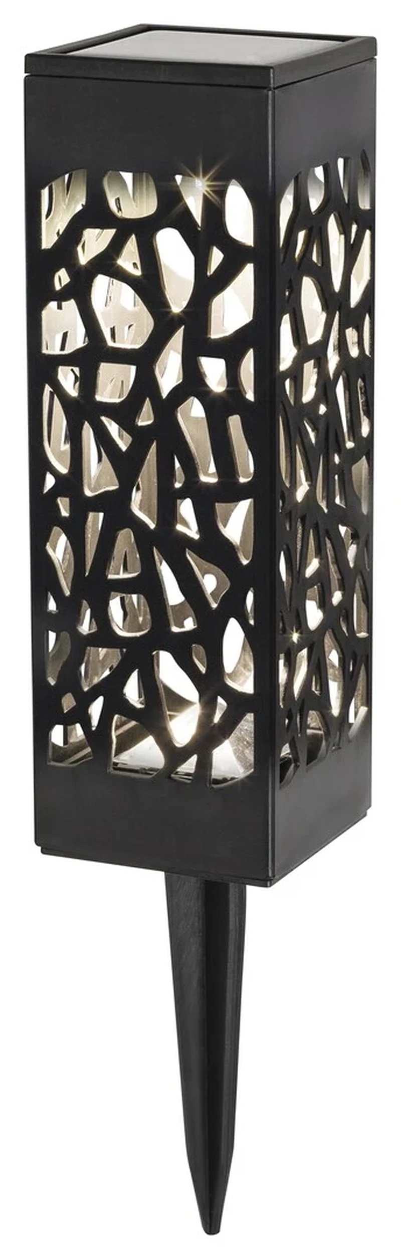 Mora – соларна градинска лампа в черно, 60×60мм, 0.16W, 3000K, IP23