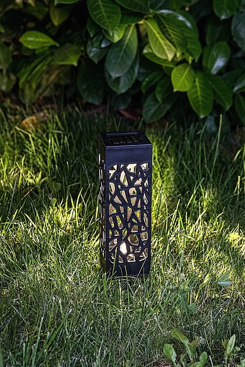 Mora – соларна градинска лампа в черно, 60×60мм, 0.16W, 3000K, IP23
